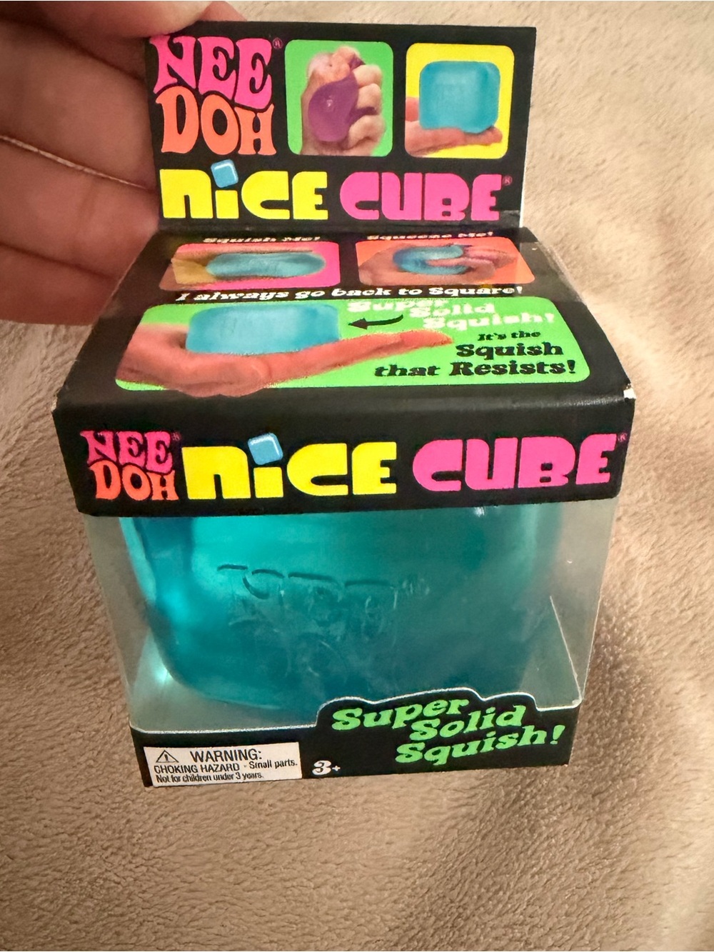 AUTHENTIC NeeDoh Nice Cube Squishy Toy - Blue